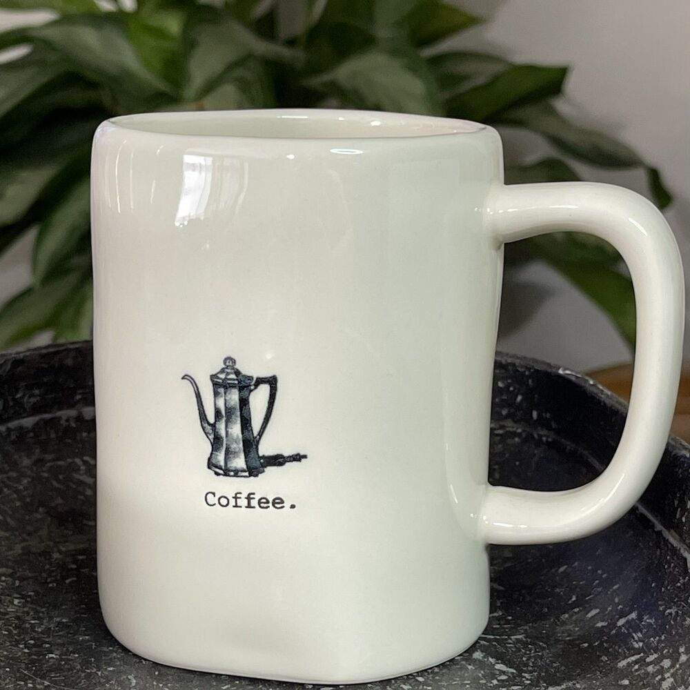 Rae Dunn Coffee Mug Vintage Coffee Pot‎ Graphic Artisan Collection Magenta
